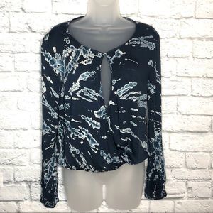 Young Fabulous & Broke Blue Long Sleeve Top